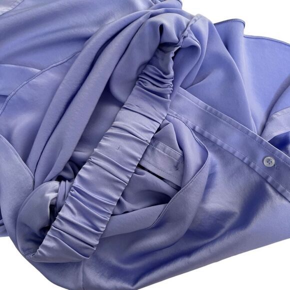 Alexander Wang Threaded Placket Draped Shirt Dress in Easter Egg - Picture 10 of 12